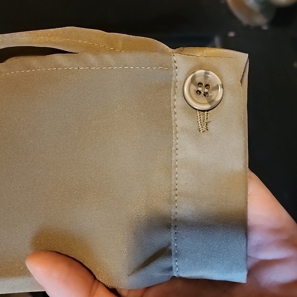 VENUS olive blouse SURPLICE top SIZE small - Picture 2 of 15